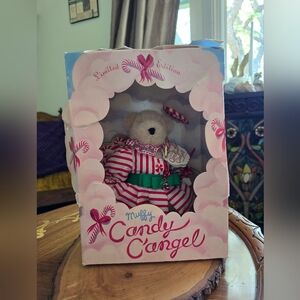 Vintage Muffy VanderBear Candy Cane Angel Holiday Limited Edition 1997